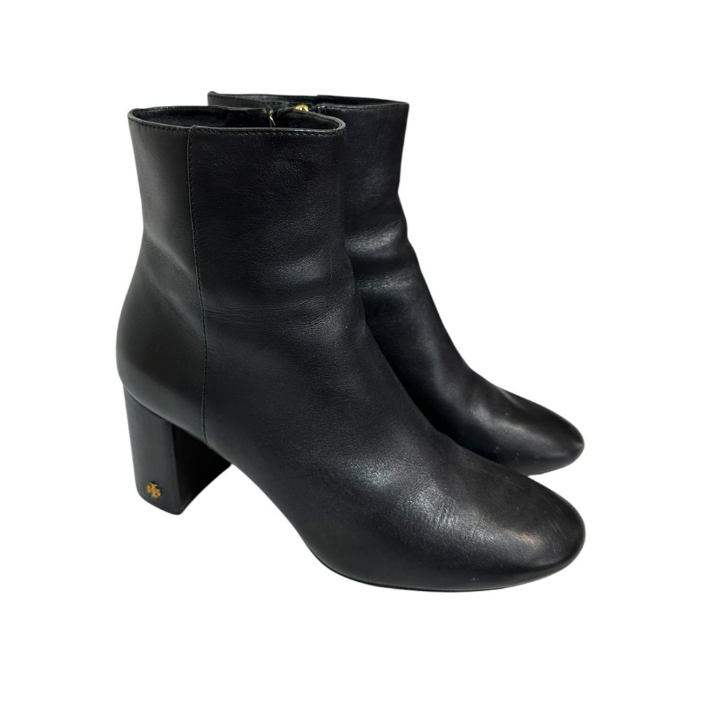 Tory Burch Brooke Leather Studded Accents Boots Genuine Black Leather US 6.5